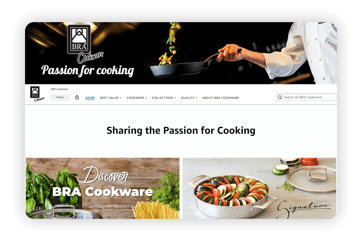 BRA Cookware — Amazon Storefront