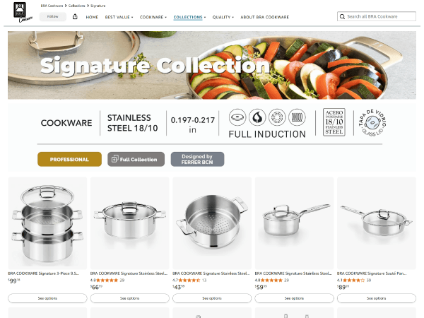 Signature Collection de BRA Cookware
