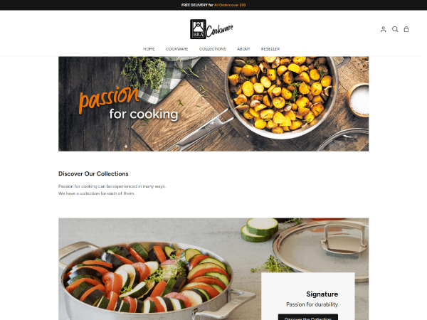 Shopify site at bracookware.com
