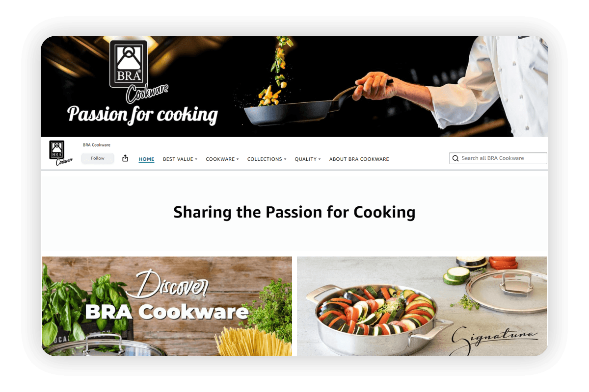 BRA Cookware: Amazon Storefront