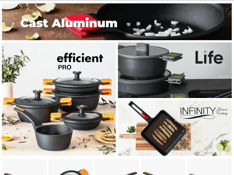BRA Cookware: Cast Aluminum Collection page