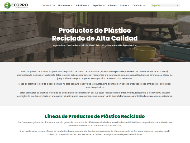 EcoPro: urbanism category view