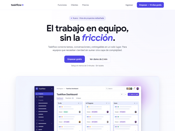 Hero: headline and CTAs